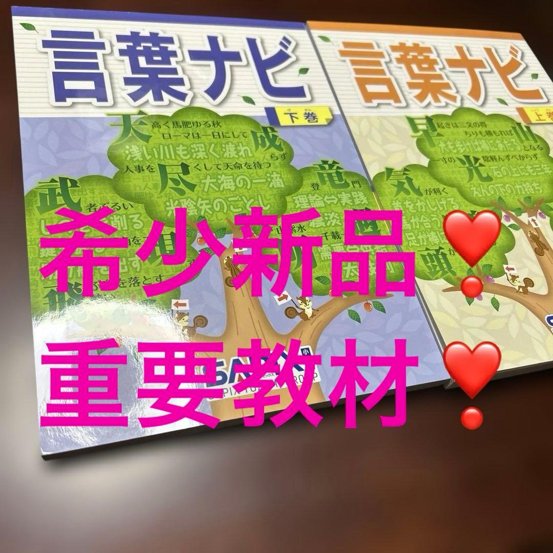 ㉓A新品❣️ 重要教材　サピックス　SAPIX 言葉ナビ 上巻・下巻セット