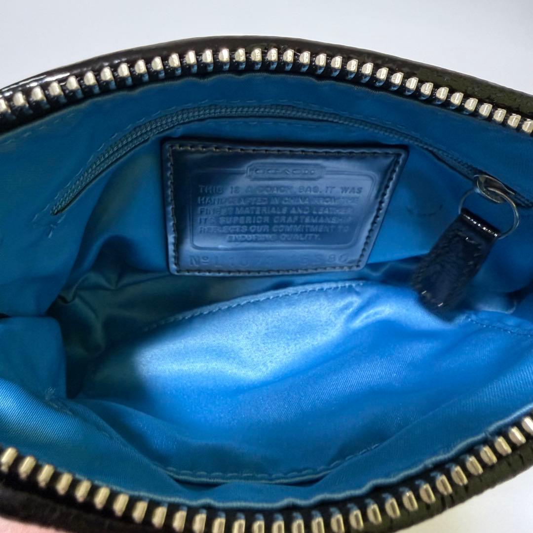 バッグ Coach Poppy Sequin Pouch with Chain