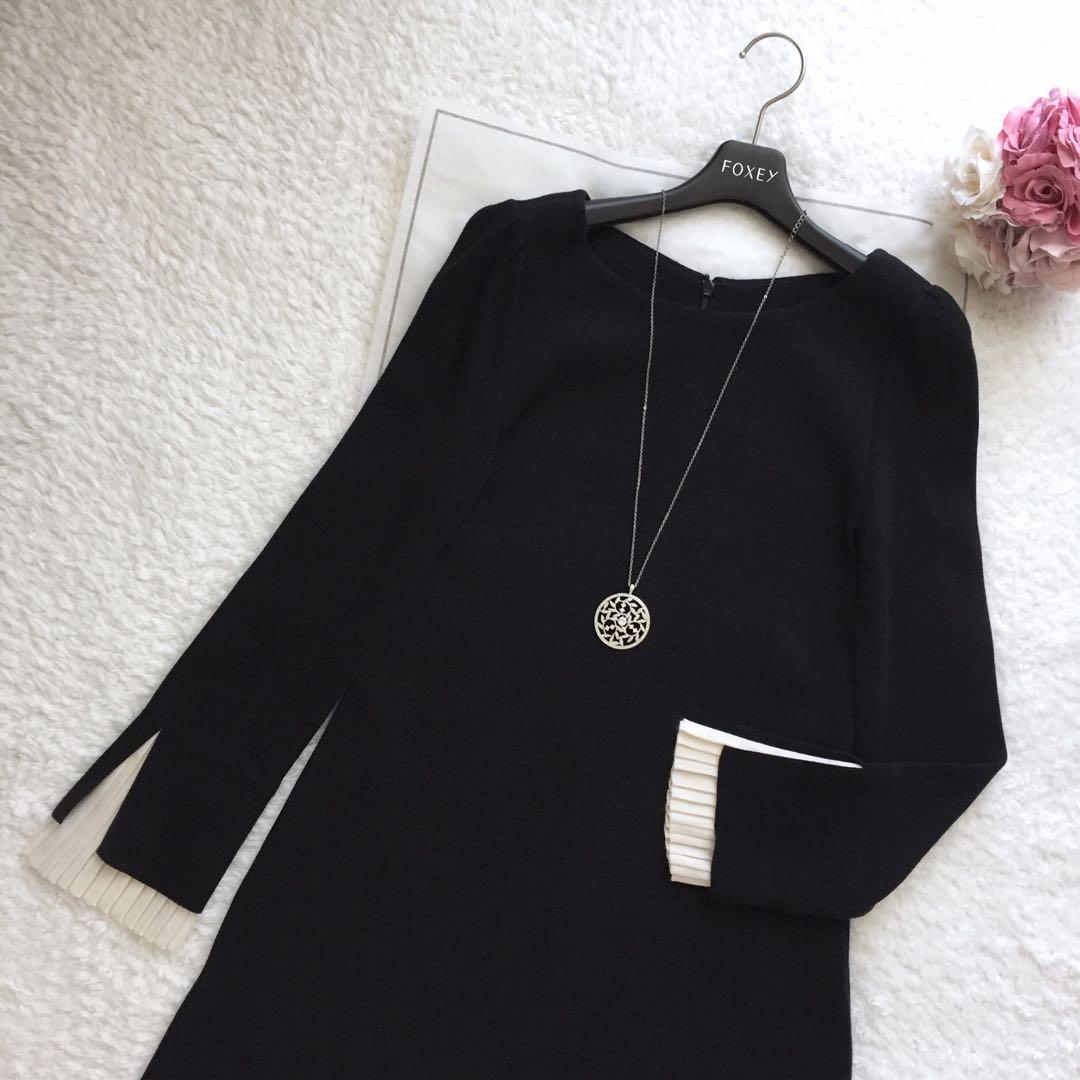 フォクシー　ワンピース　ニット　黒