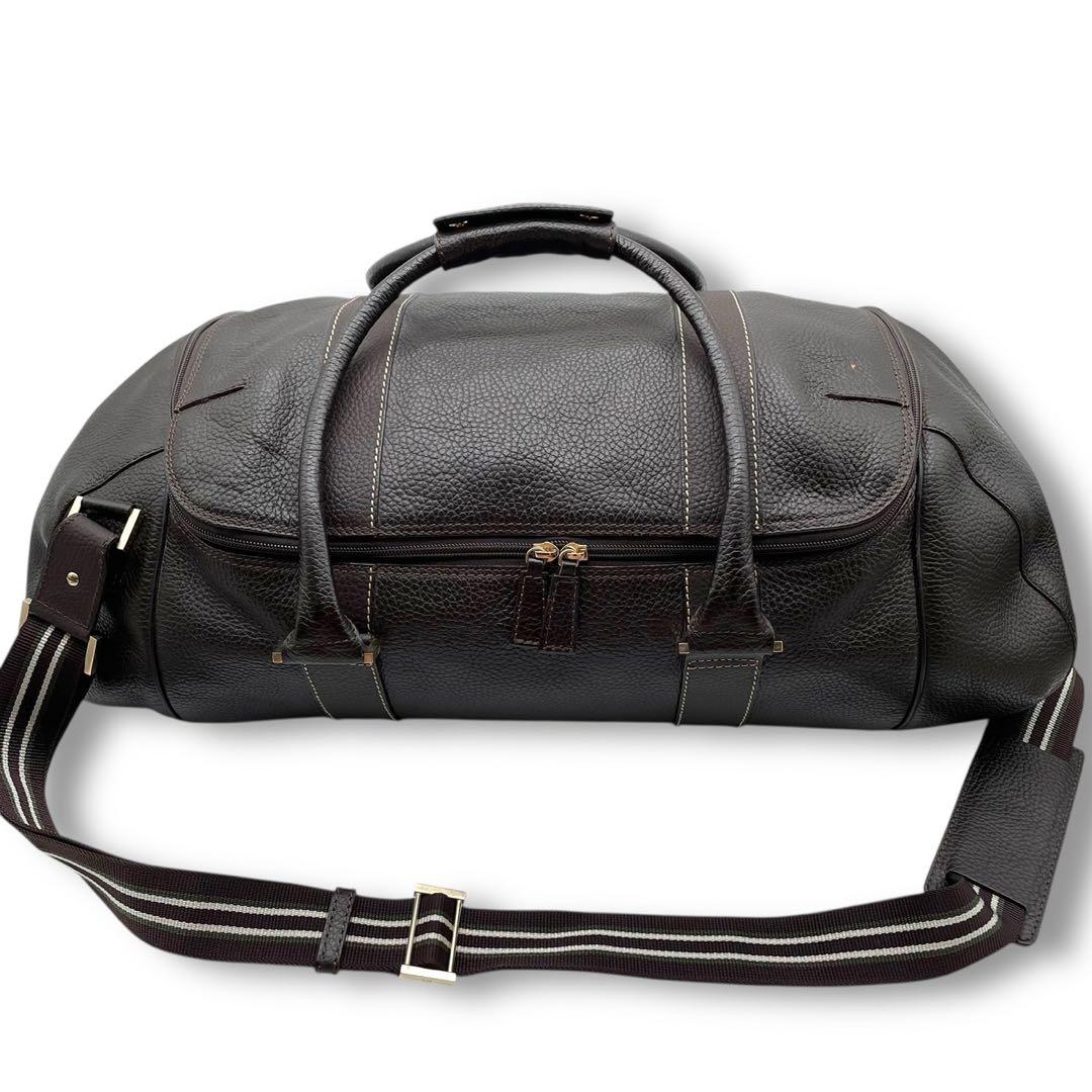 ダンヒル レザー　2way ボストンバッグ ショルダーバッグ ブラウン