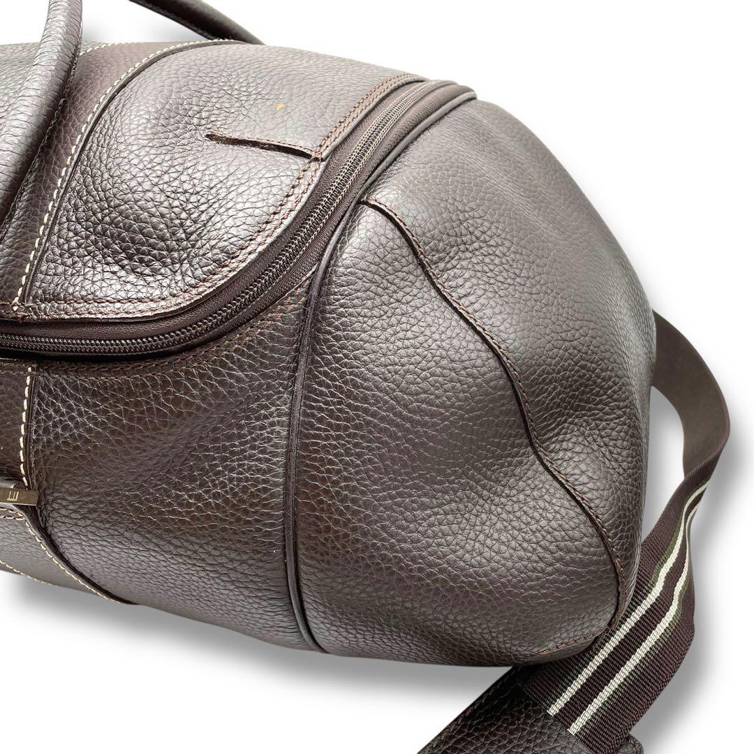 ダンヒル レザー　2way ボストンバッグ ショルダーバッグ ブラウン