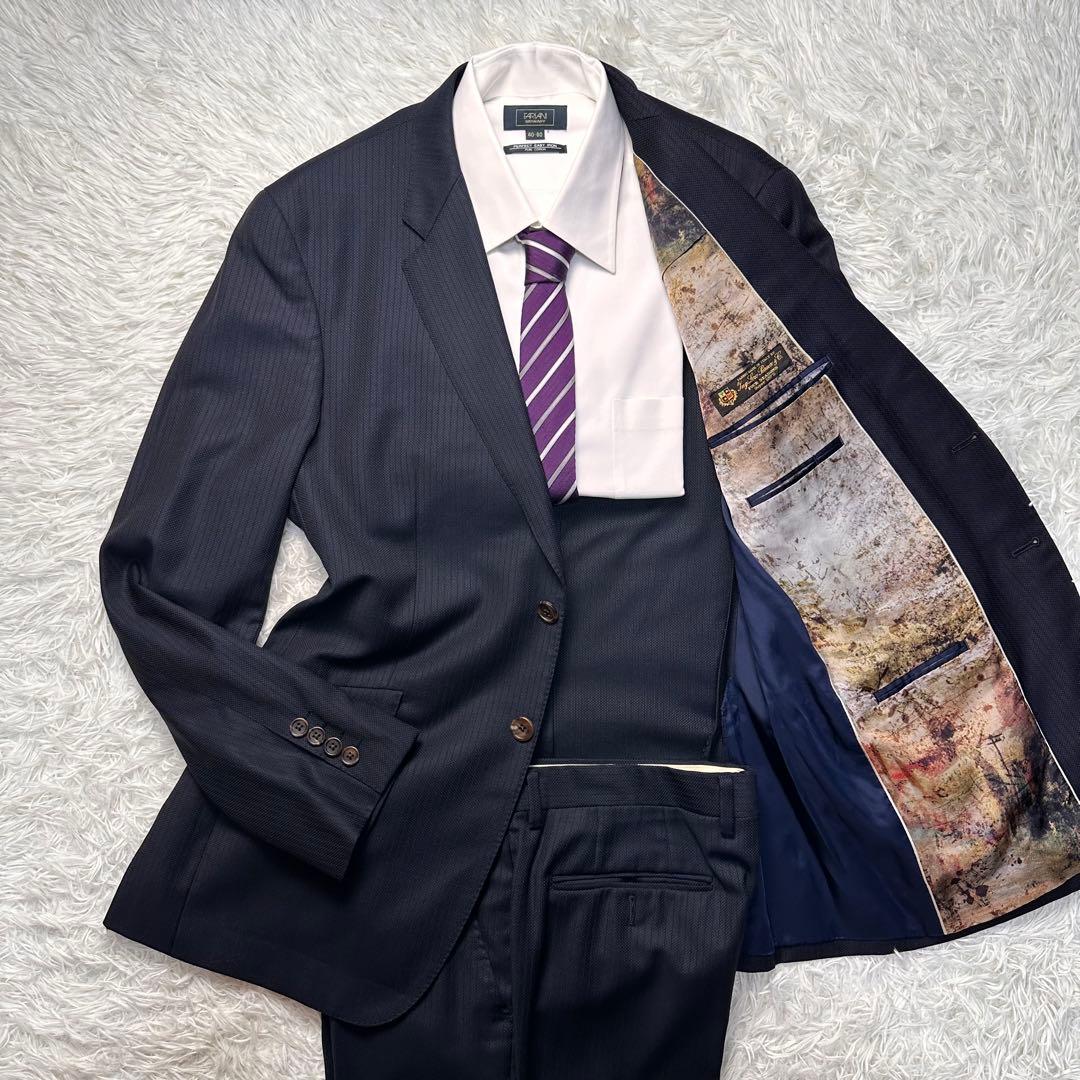 希少柄 極美品 ポールスミス 珍柄 風景柄 ロロピアーナ セットアップ 黒 LX