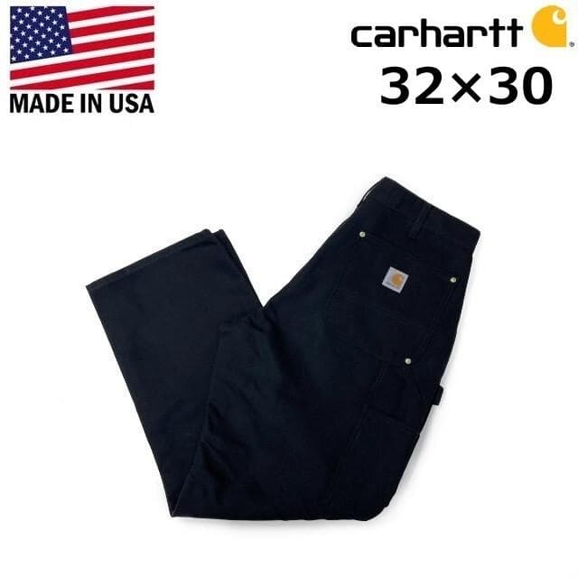 カーハート ワークパンツ US購入 ダブルニー(32×30)黒 181218