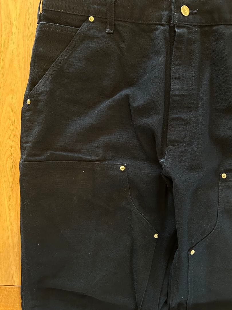 2000年代 Carhartt ダブルニーパンツ　W36 ブラック アメリカ製