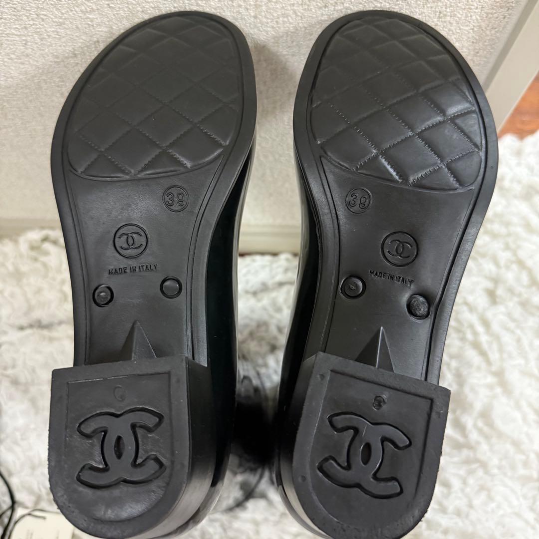 シャネル 長靴 カメリア レインブーツ 39