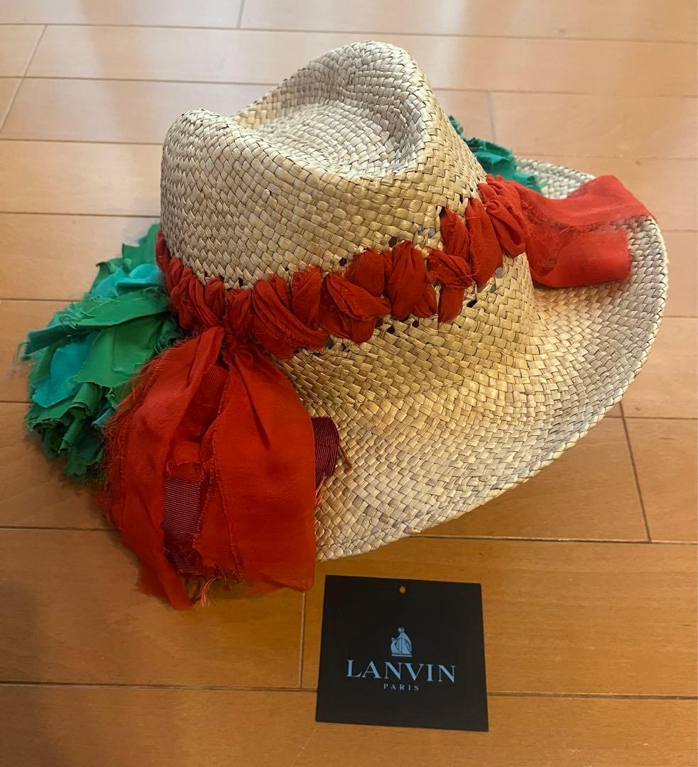 専用　超稀少✨LANVINストローハット麦わら帽子
