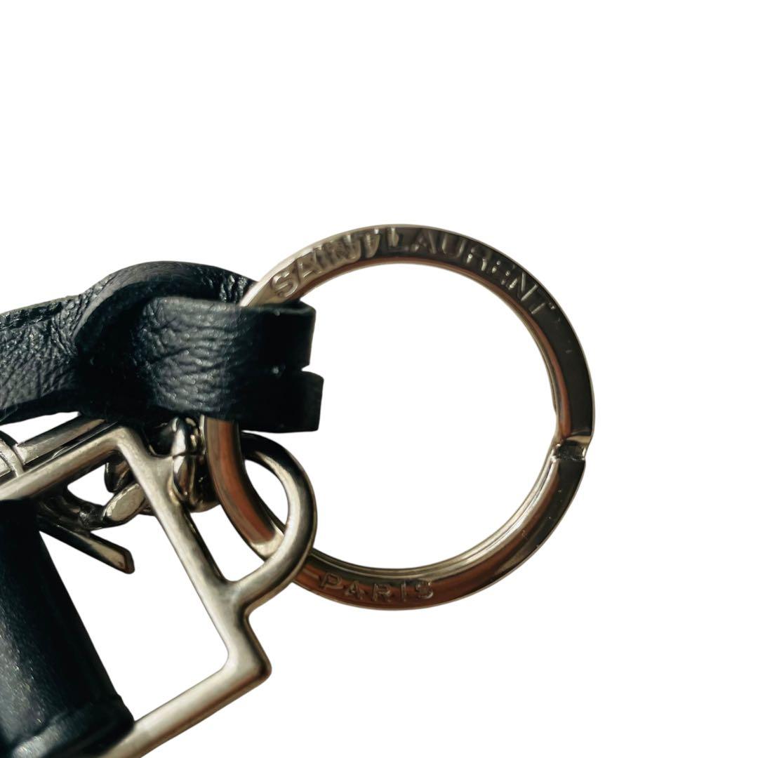 イヴサンローラン YSL カサンドラ キーホルダー キーリング ブラック