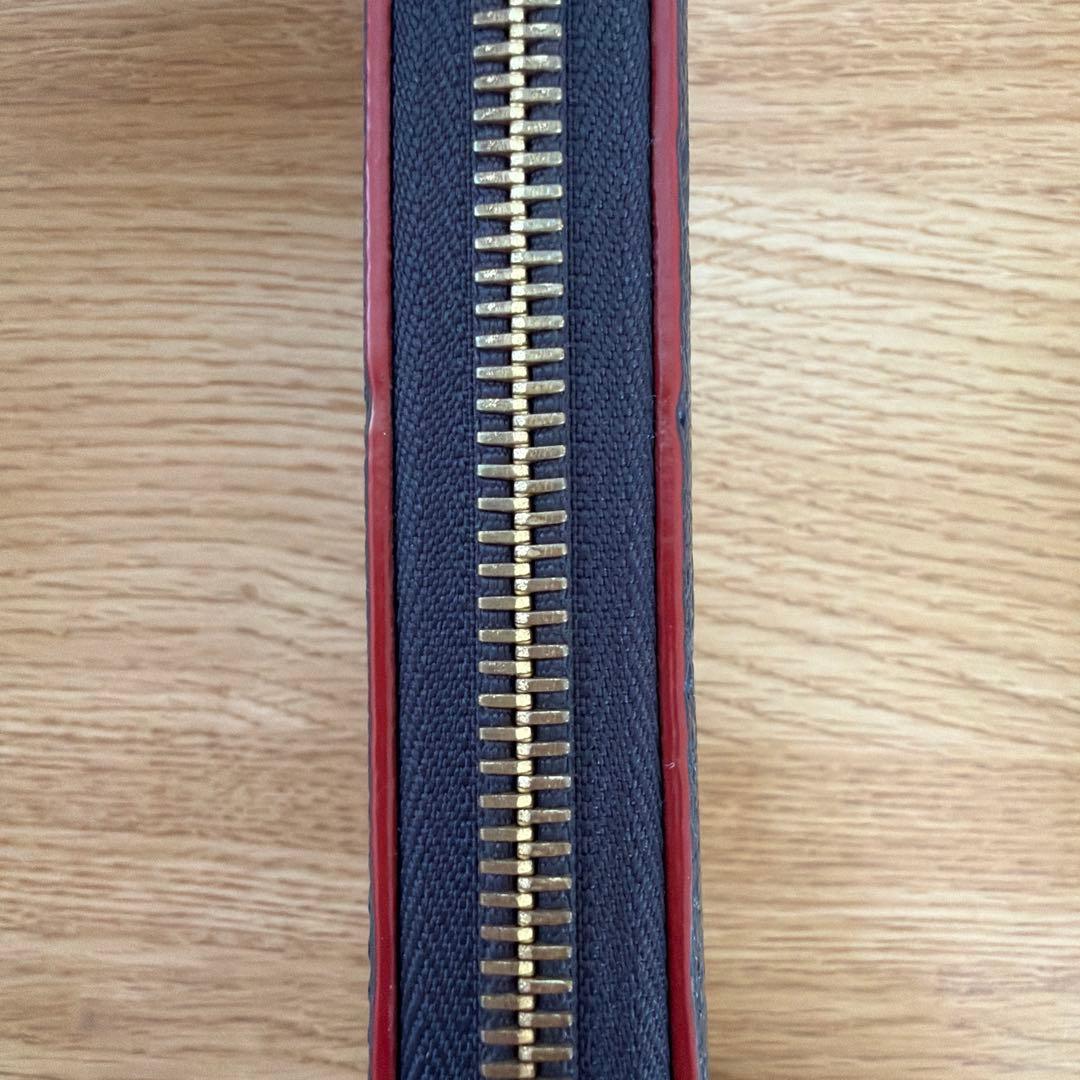 ルイヴィトン　アンプラント　ジッピーウォレット　マリーヌルージュ