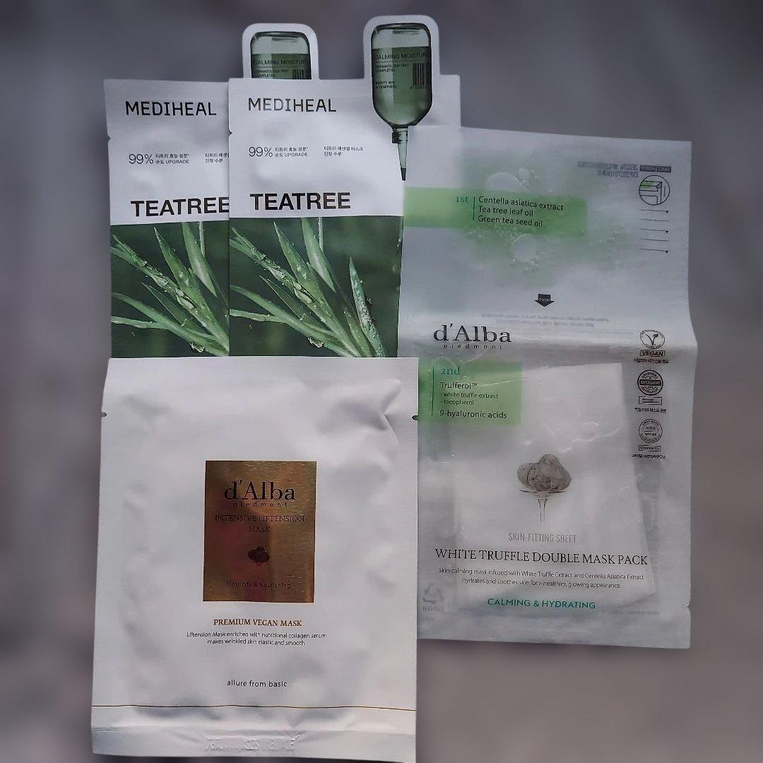 d'Alba プレミアムビーガンマスク & MediHeal マスク 2枚