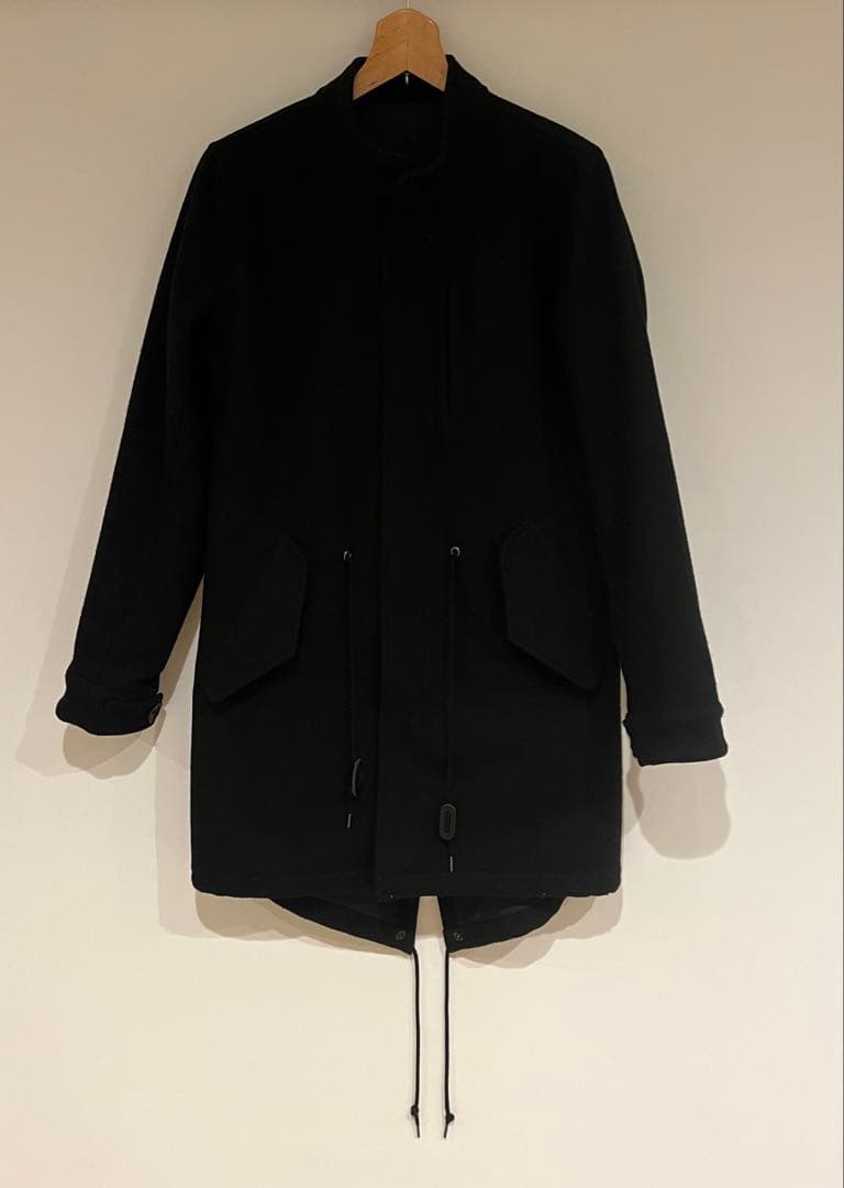 【STUDIOUS】ウールモッズコート ブラック サイズ1 日本製 メンズ