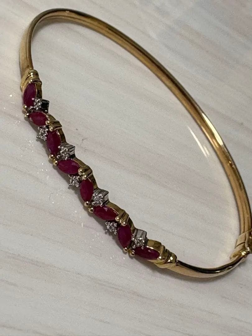 10金ルビーバングル