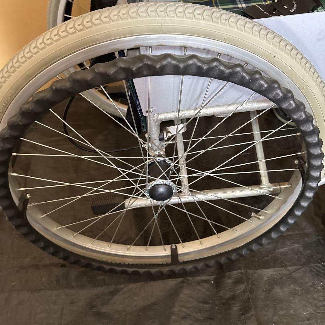 自走用車椅子 チェック柄【A-89】