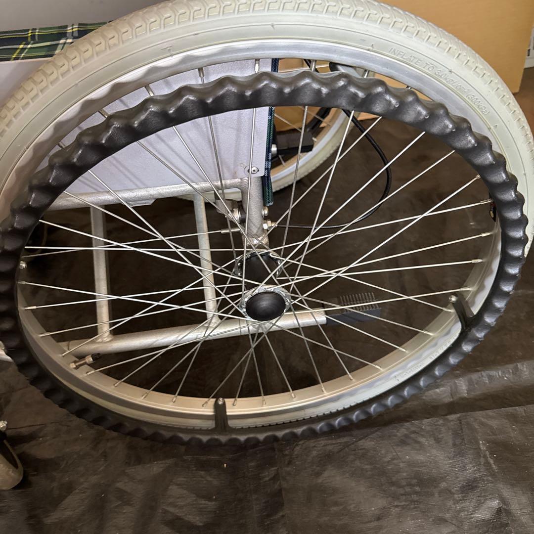 自走用車椅子 チェック柄【A-89】