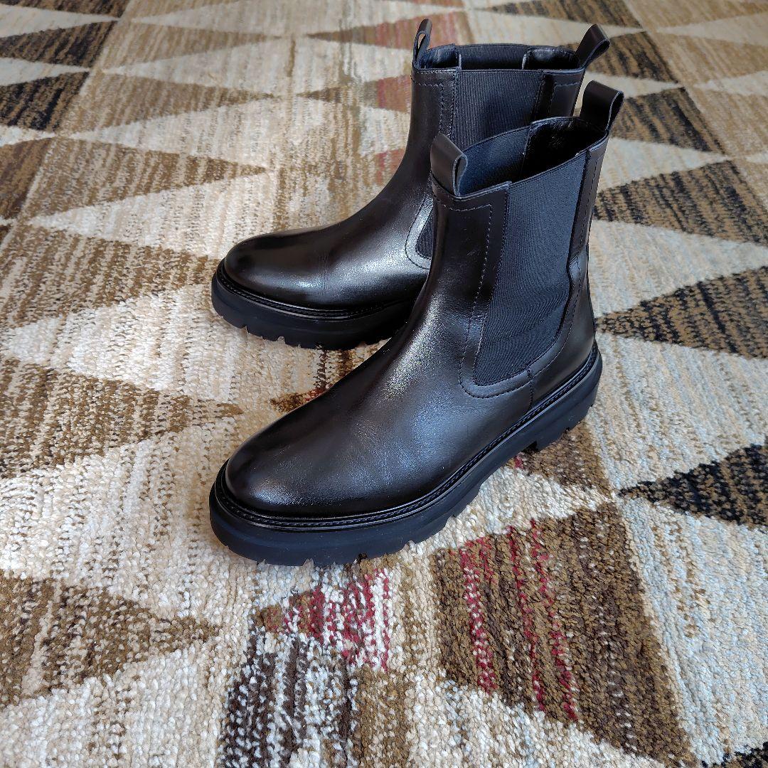 PASCUCCI レザー サイドゴアブーツ　軽量 厚底 9438 【美品】