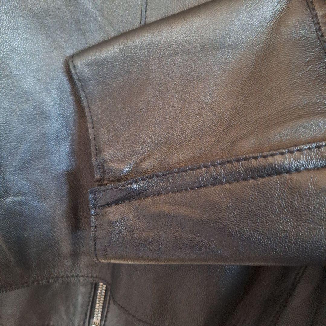 M*ʾ様 23区　ブラックレザーシングルライダースジャケット サイズ48