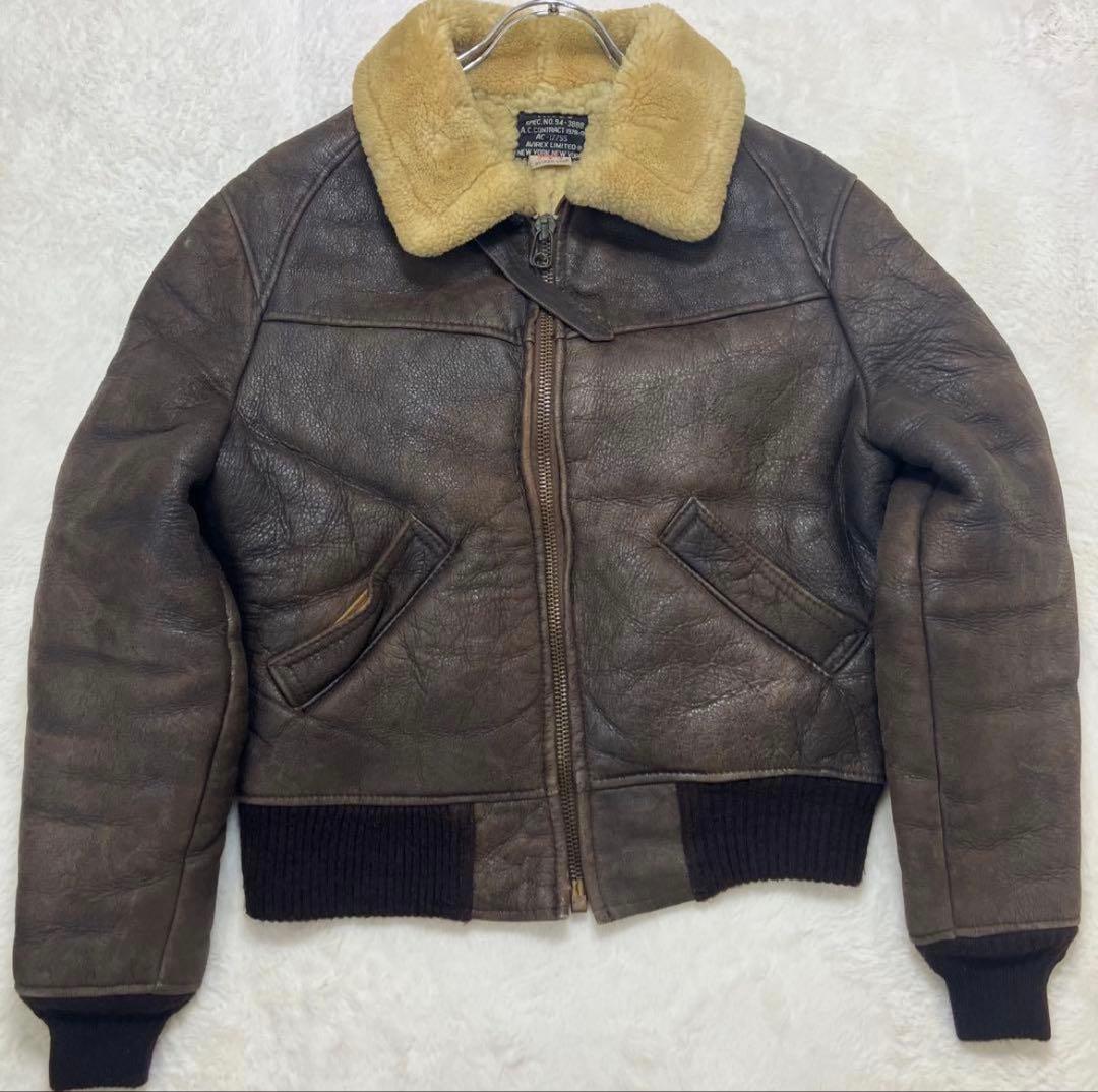 AVIREX TYPE B-6 ムートン ボア 肉厚 フライトジャケット 32