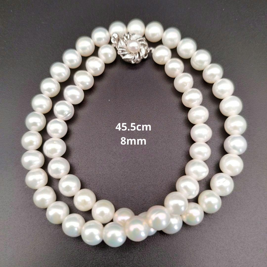 本真珠 パールネックレス ホワイト silver925 シルバー925