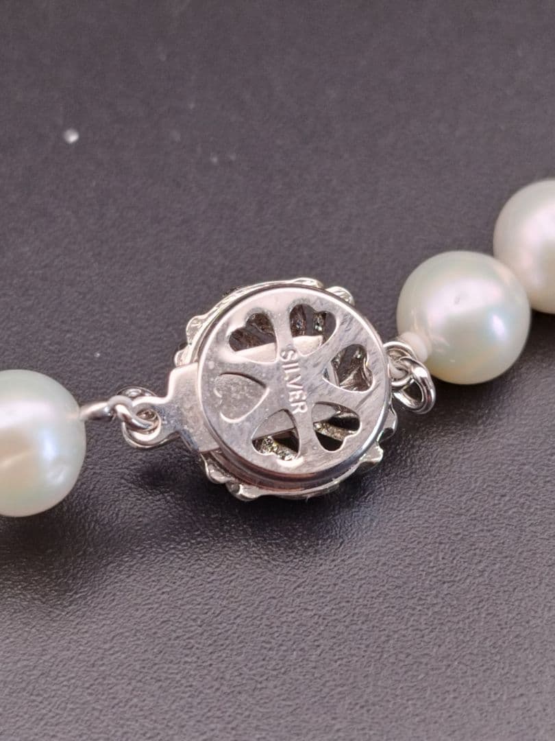 本真珠 パールネックレス ホワイト silver925 シルバー925