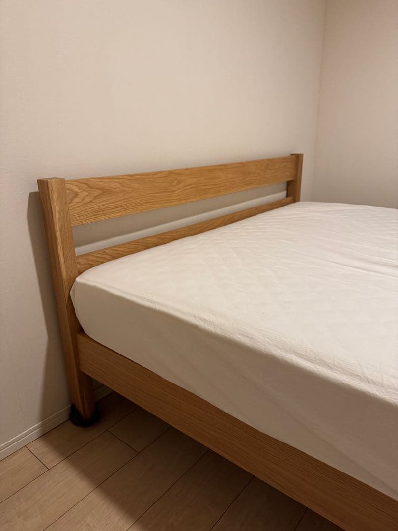 無印良品　木製ベッド ダブル オーク材