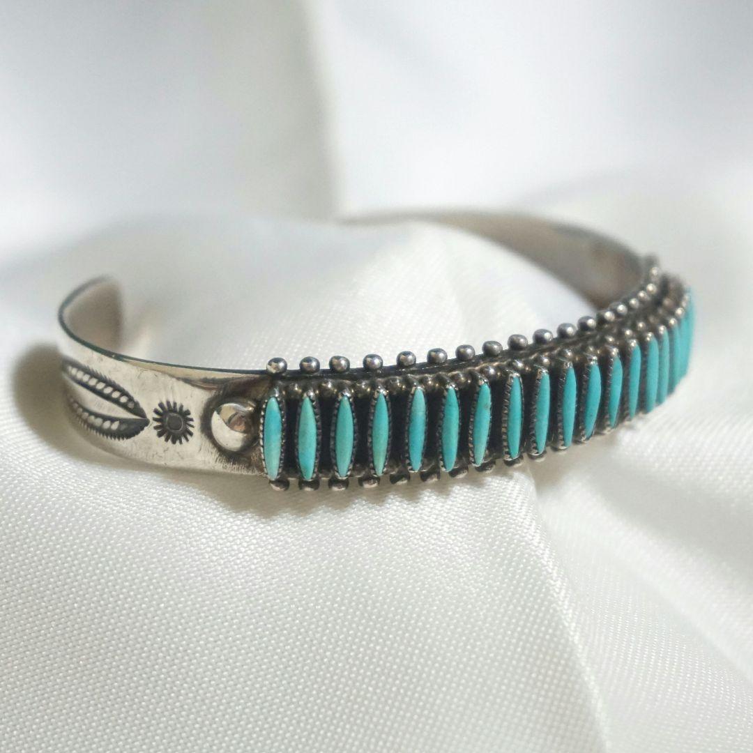 ズニ族 ターコイズ バングル インディアン ジュエリー ネイティブ ナバホ
