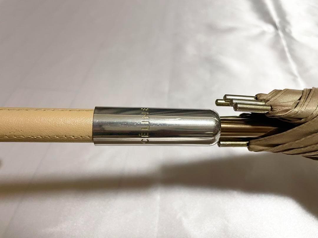 【希少】セリーヌ 傘 マカダム トリオンフ ゴールド