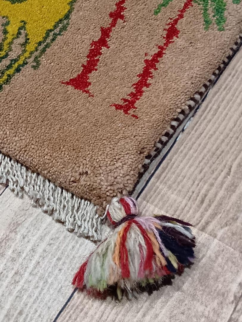 【レイさま専用】ペルシャ絨毯　ギャッベ　座布団　手織り　イラン(79)