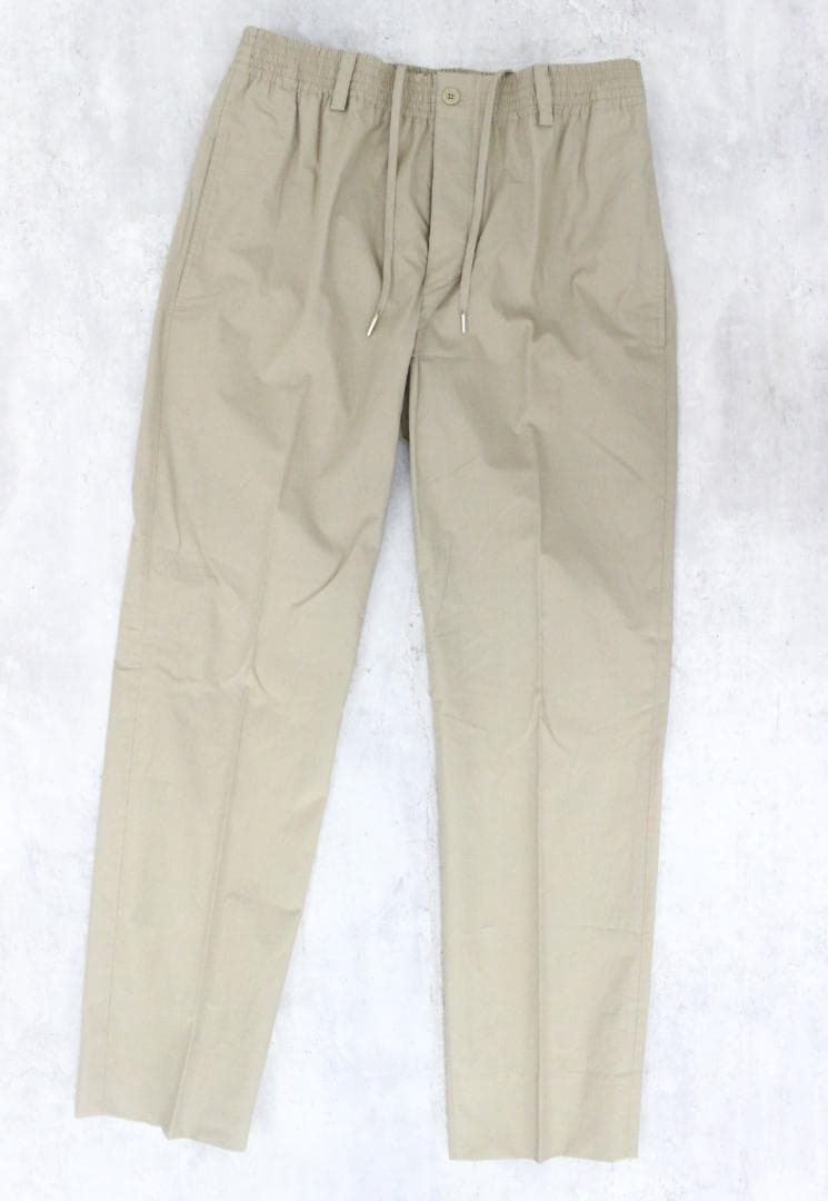 ◇良品 HERMES ベージュ センタープレスパンツ メンズ コットン