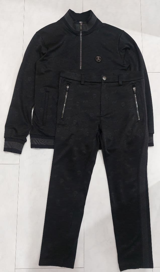 マークアンドロナ　ジャージ　セットアップ　上下　ゴルフ　メンズ　46　ブラック