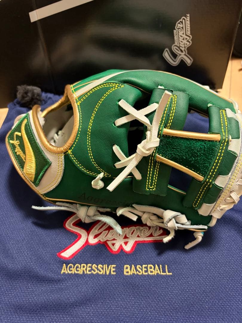 クボタスラッガー　Slugger 軟式野球グローブ 緑/白