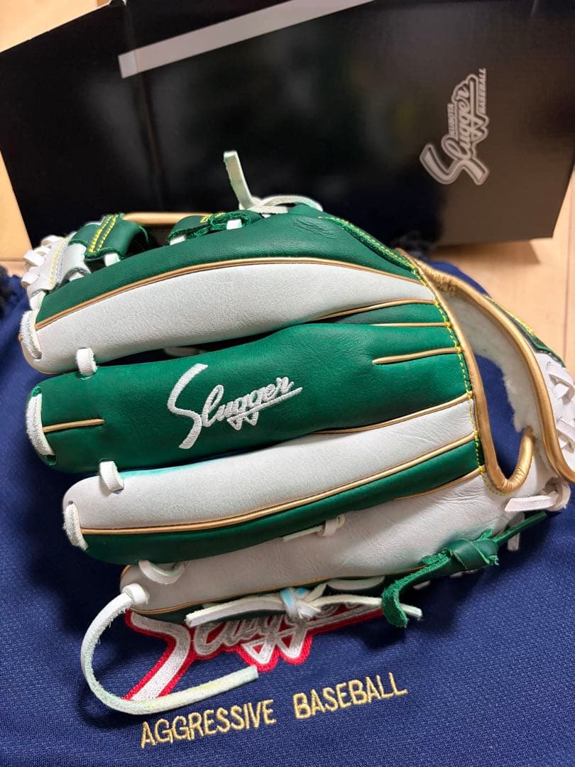 クボタスラッガー　Slugger 軟式野球グローブ 緑/白