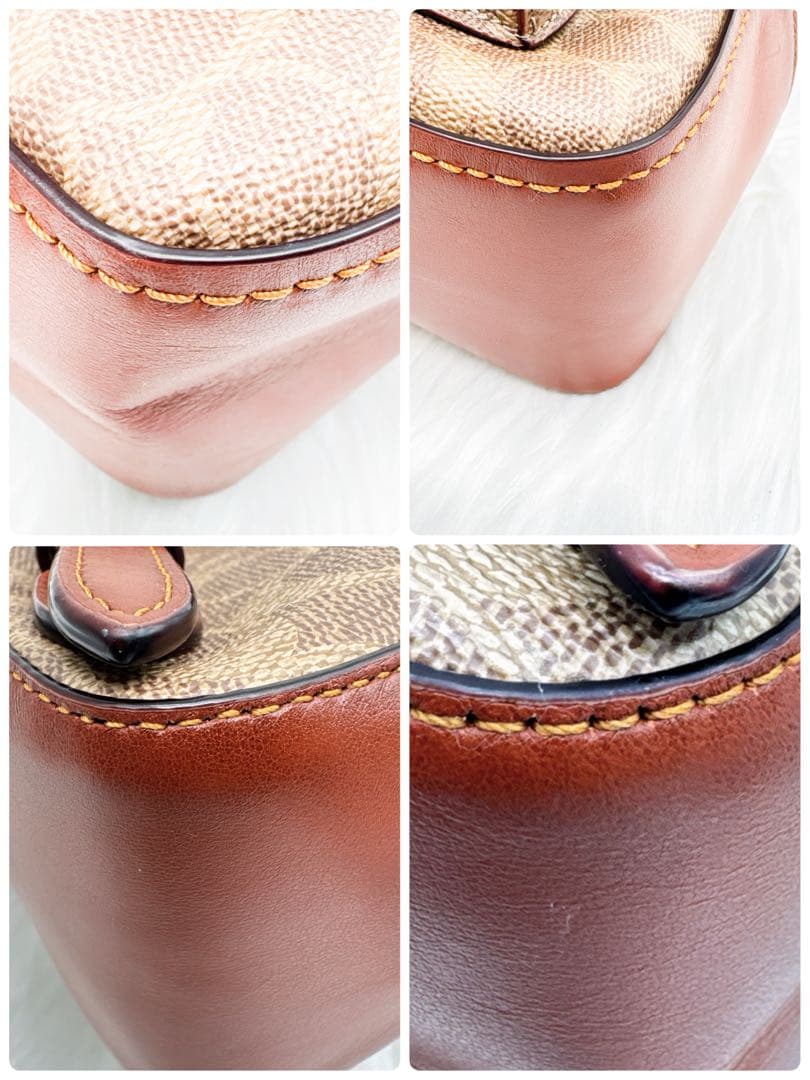 美品✨ COACH PVC レザー ターンロック シグネチャーミニリュック