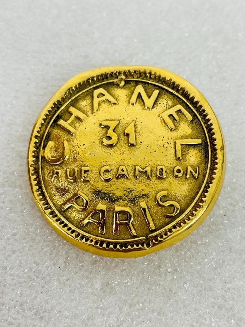⭐️ワケあり⭐️シャネル ラウンド カンボン ブローチ ヴィンテージ ゴールド