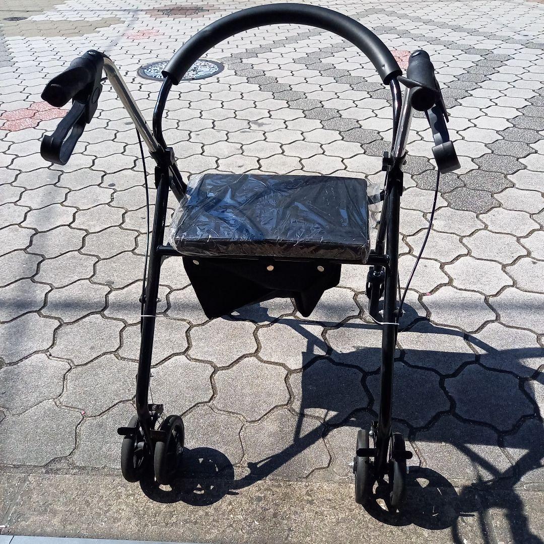 美品◎KMINA Walker 四輪歩行器 杖付き折りたたみチェア付属