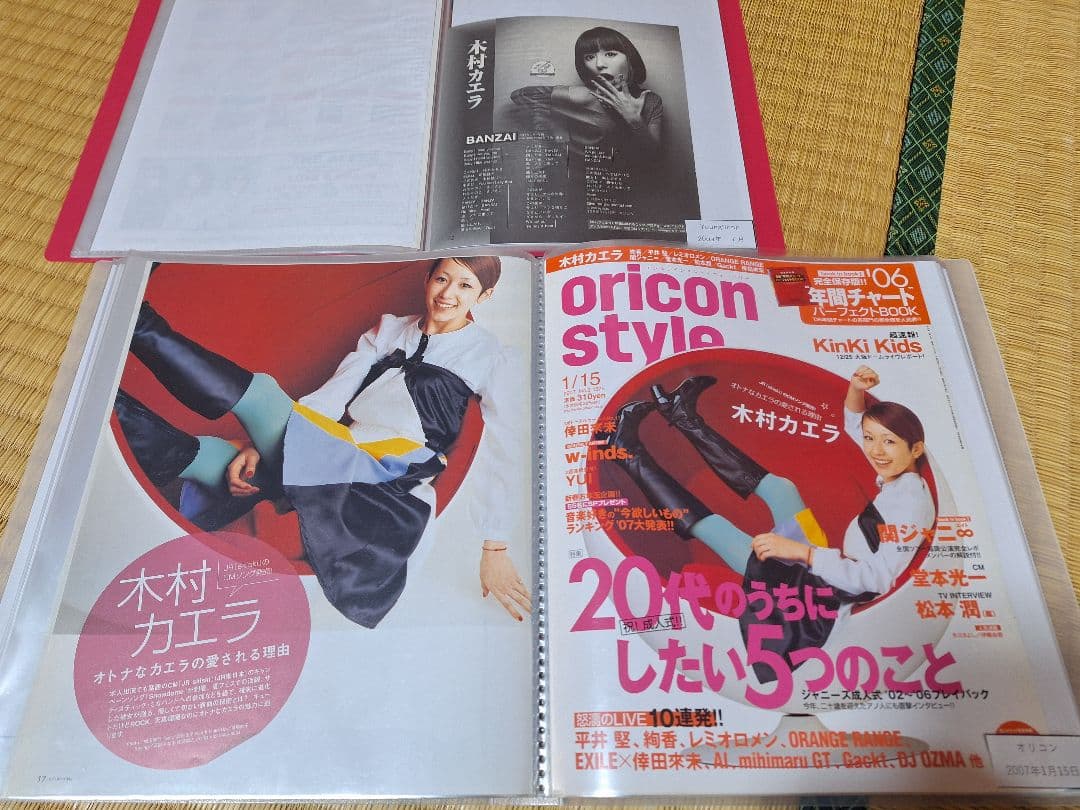 木村カエラ(1冊200円計算)54冊分119ページ切り抜きしファイリング済み