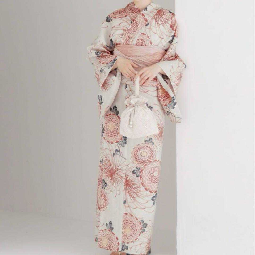 Dita 完売人気柄　浴衣　赤　ピンク　帯　セット