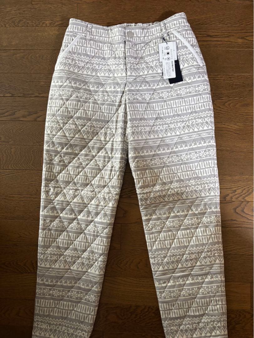 23区GOLF ゴルフウェア ノルディック柄 キルトパンツ