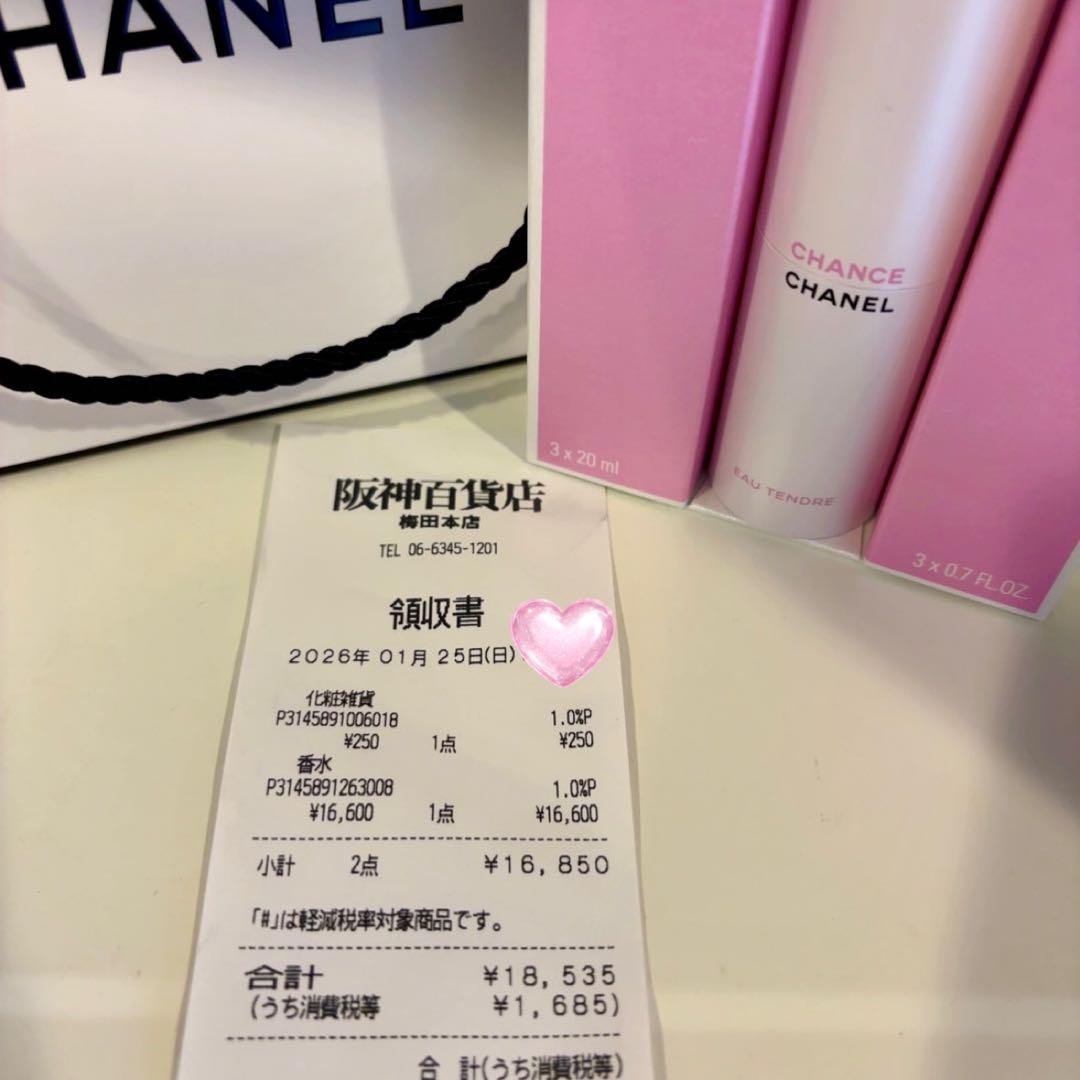CHANEL CHANCE オータンドゥル 香水 20ml✖️２本