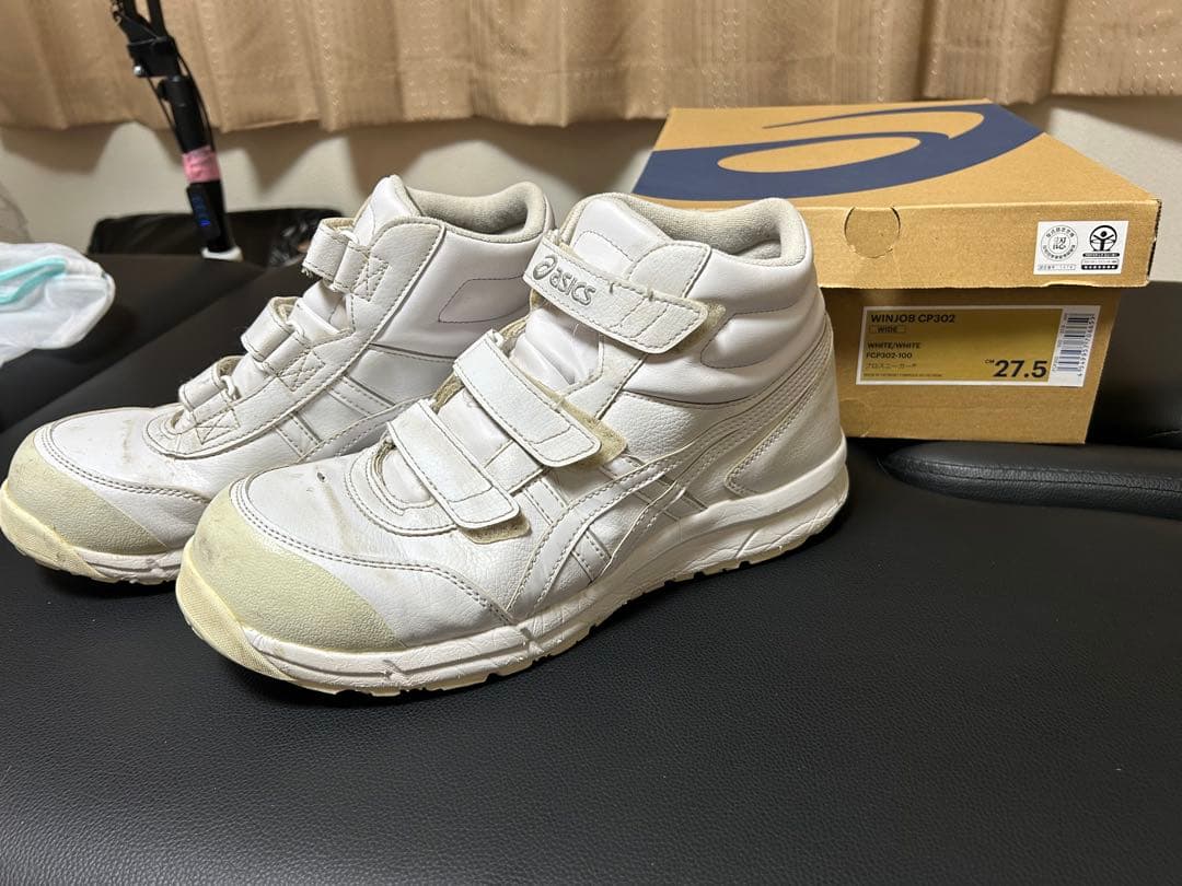 アシックス　安全靴　ウィンジョブcp302 ホワイト　27.5 中古