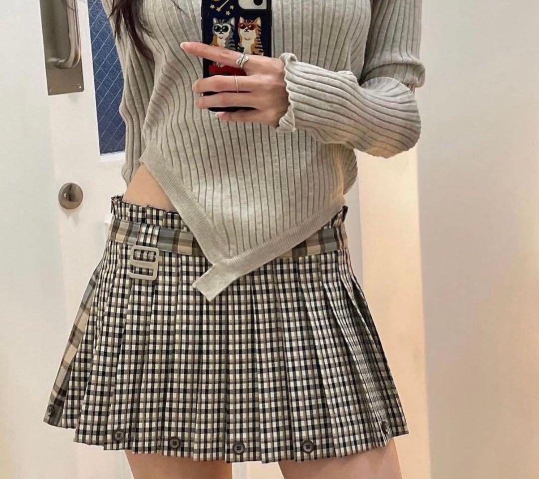 スカート GLOWNY RUSSELL PLAID MINI SKIRT