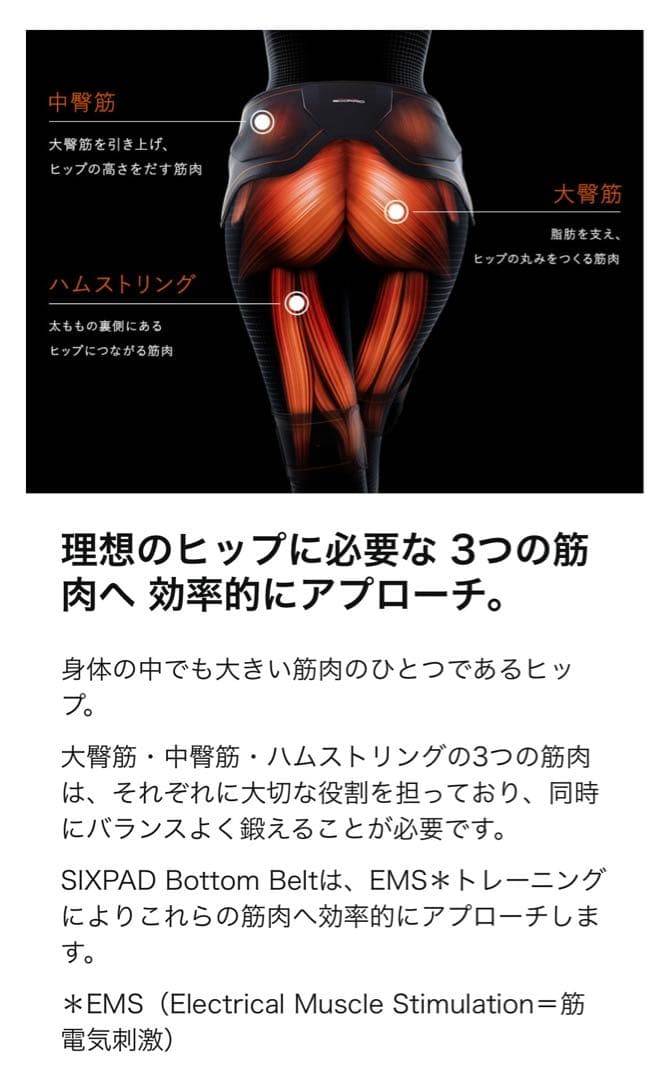 正規品　美品　シックスパッド　ボトムベルト　EMS　Mサイズ　SIXPAD