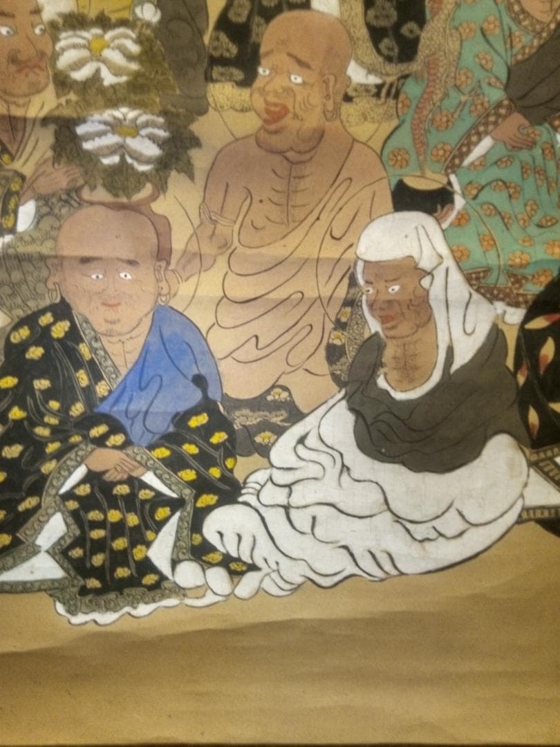 本物李朝時代の十六羅漢図(大作）