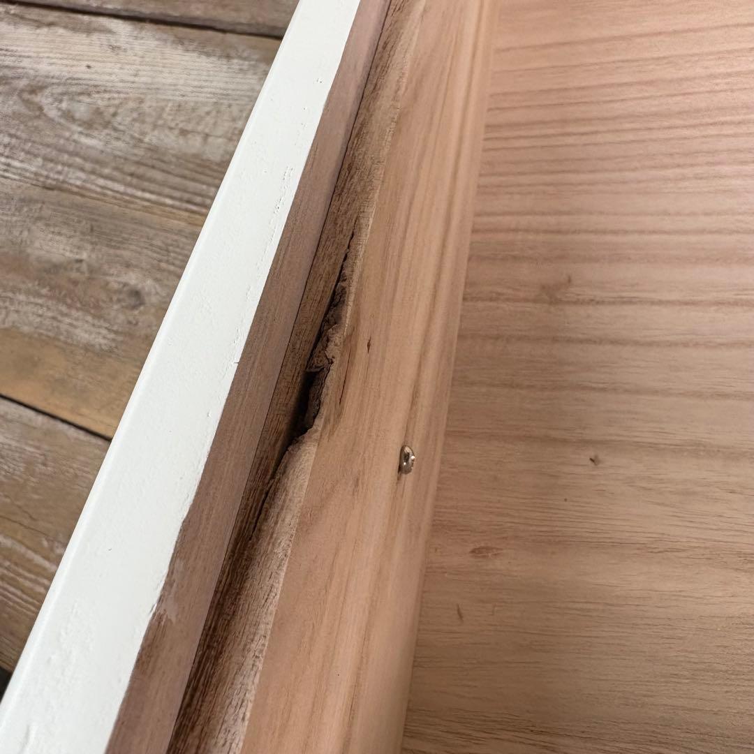 訳あり品！【99】フレンチ調ホワイトチェスト三段四つ引き木製収納家具姫系タンス