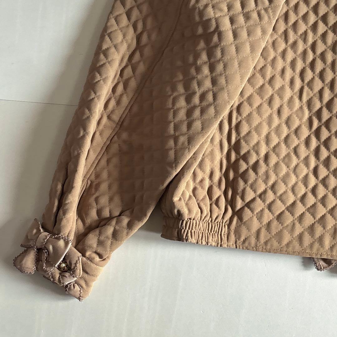 ヴィンテージ カネコイサオ リボン レース キルティング ブルゾン アウター