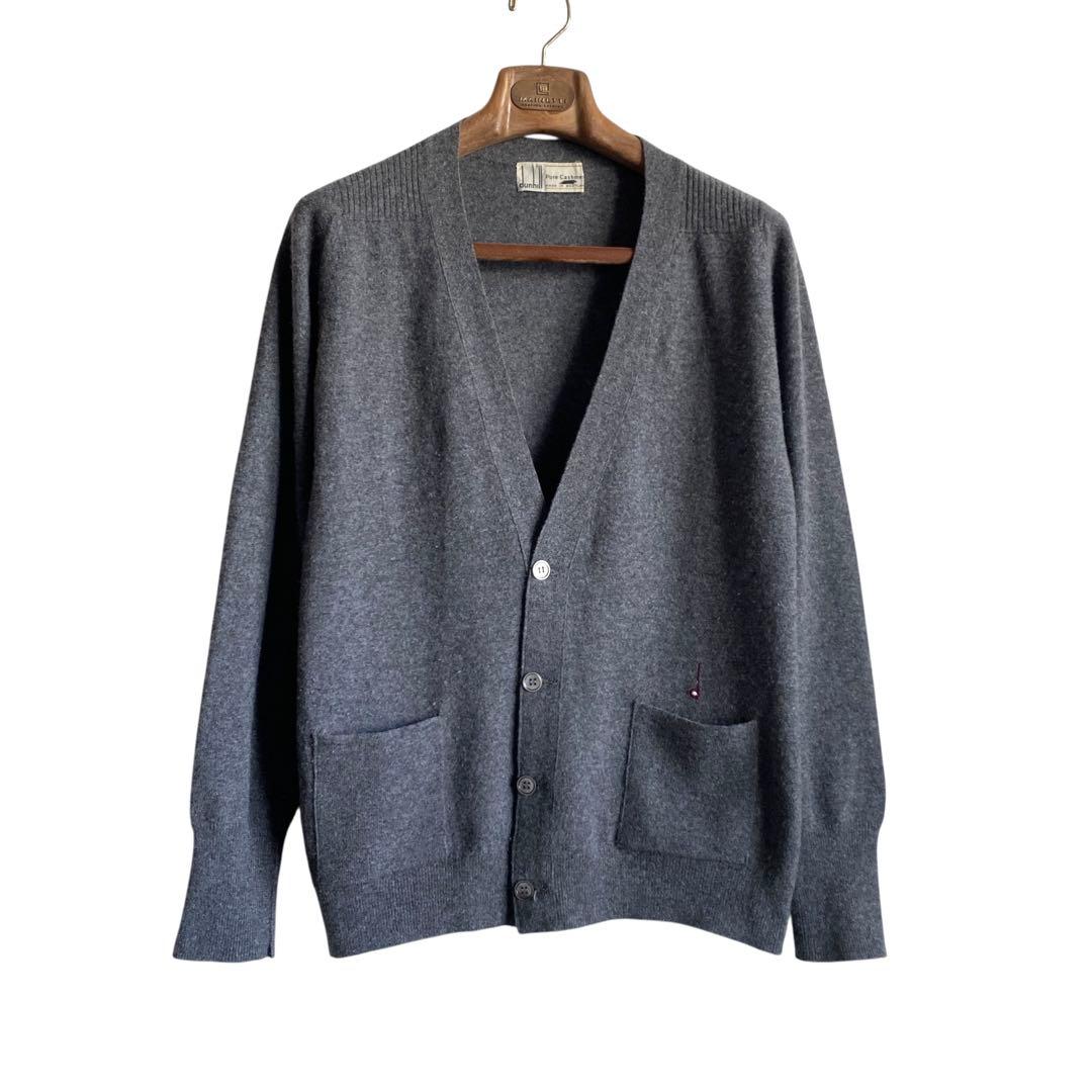 70s80s dunhill スコットランド製 カシミヤニットカーディガン 40
