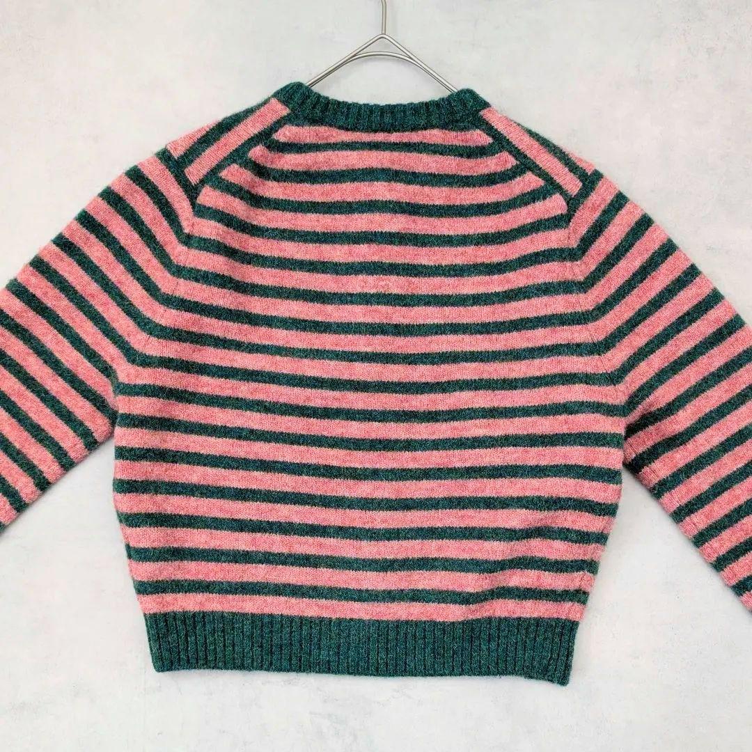 極美品★CABaN キャバン アルパカボーダークルーネックカーディガン