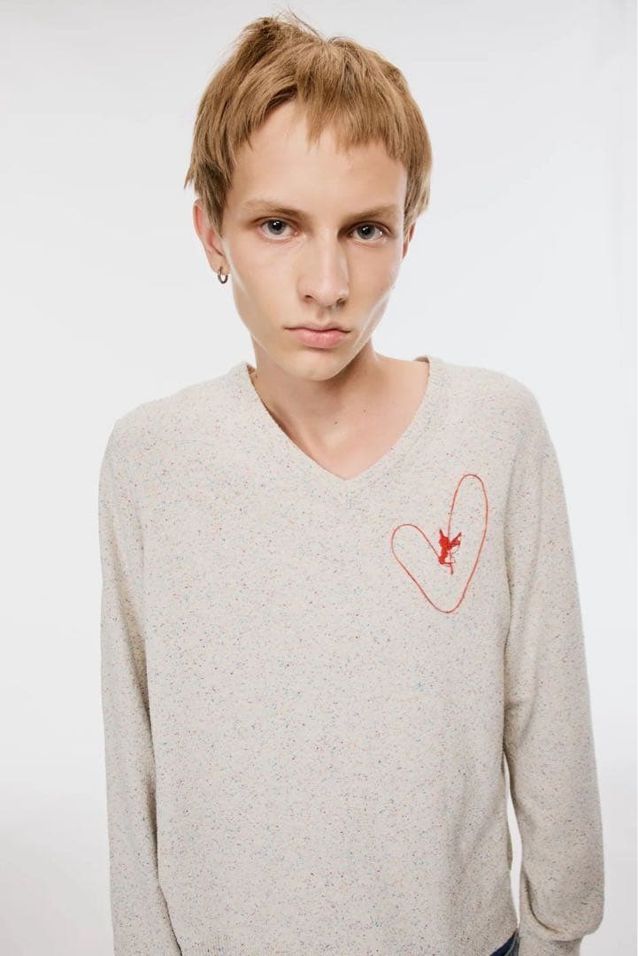 トップス MASU SILK NEP SWEATER - WHITE