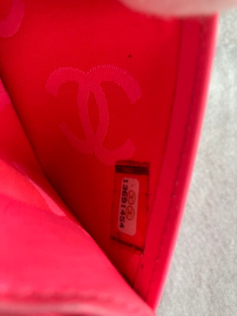 シャネル 長財布 カンボンライン ブラック ピンク