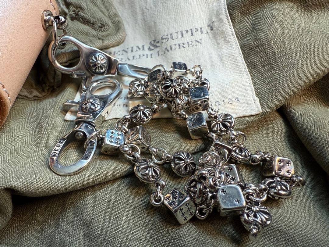 【Dice × Flower ウォレットチェーン】 重厚で存在感QBSZSZ16