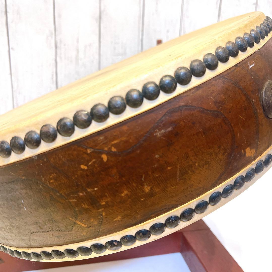 【希少】宮本卯之助 特別上鳴保 和太鼓 平太鼓　39.5×12cm