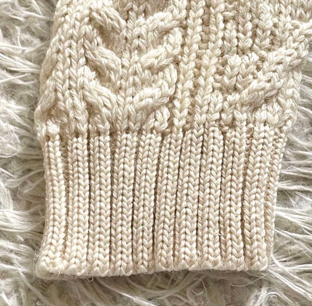 【美品】Kerrywoollenmills ケーブルニットカーディガン